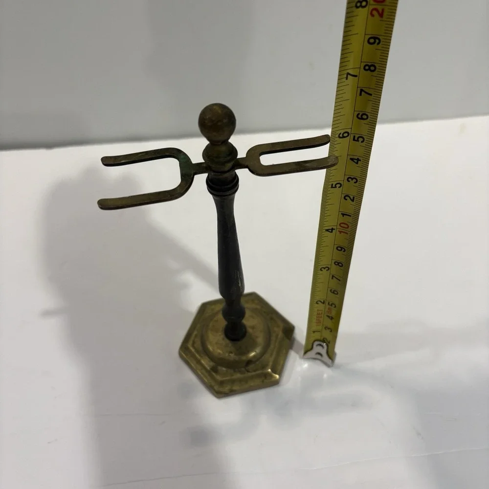 Vintage Brass Shaving Stand For Razor & Brush